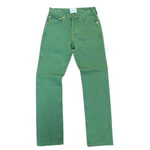 Sid Mashburn Green Straight Leg Denim Jeans Size 28x30 Button Fly Casual